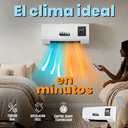 2 En 1 Calefactor Y Aire Acondicionado Split 110v Control Remoto