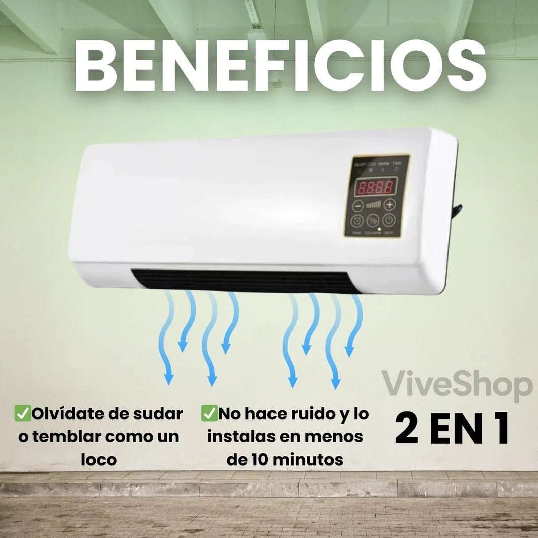2 En 1 Calefactor Y Aire Acondicionado Split 110v Control Remoto