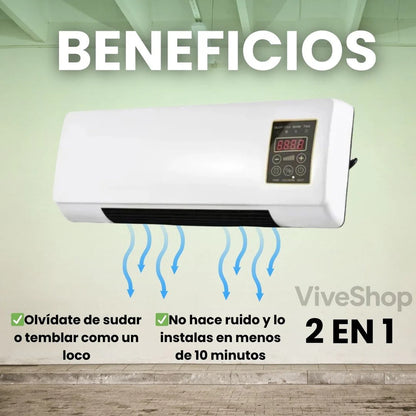 2 En 1 Calefactor Y Aire Acondicionado Split 110v Control Remoto